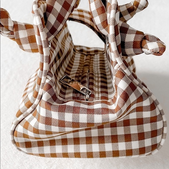 Topshop Brown and White Checkered Mini Bag - Picture 10 of 13